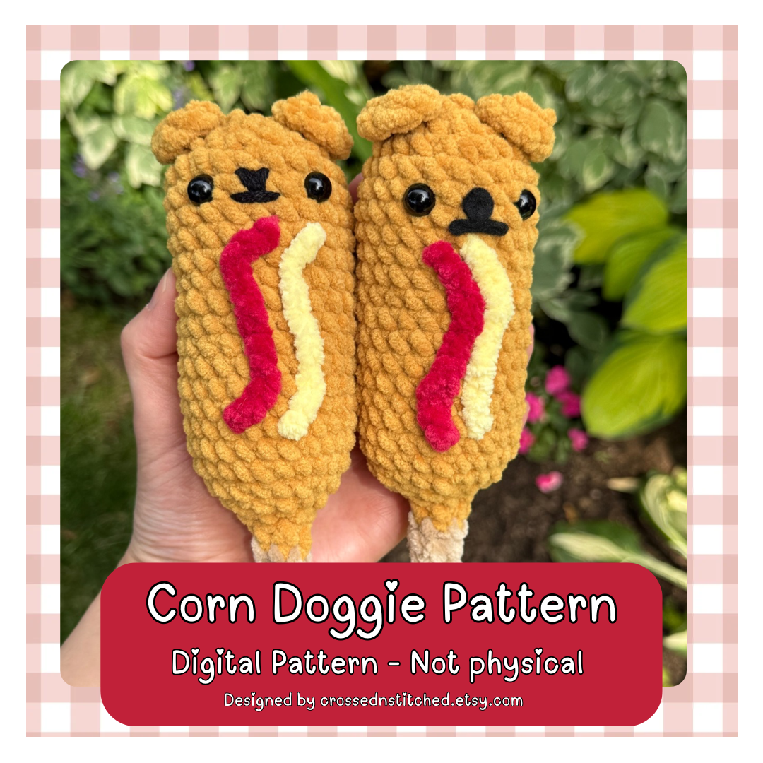 Amigurumi Corn Dog Crochet Pattern: Beginner-Friendly (PDF Pattern)