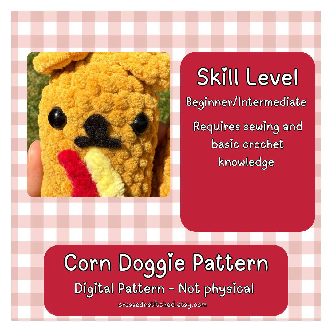 Amigurumi Corn Dog Crochet Pattern: Beginner-Friendly (PDF Pattern)