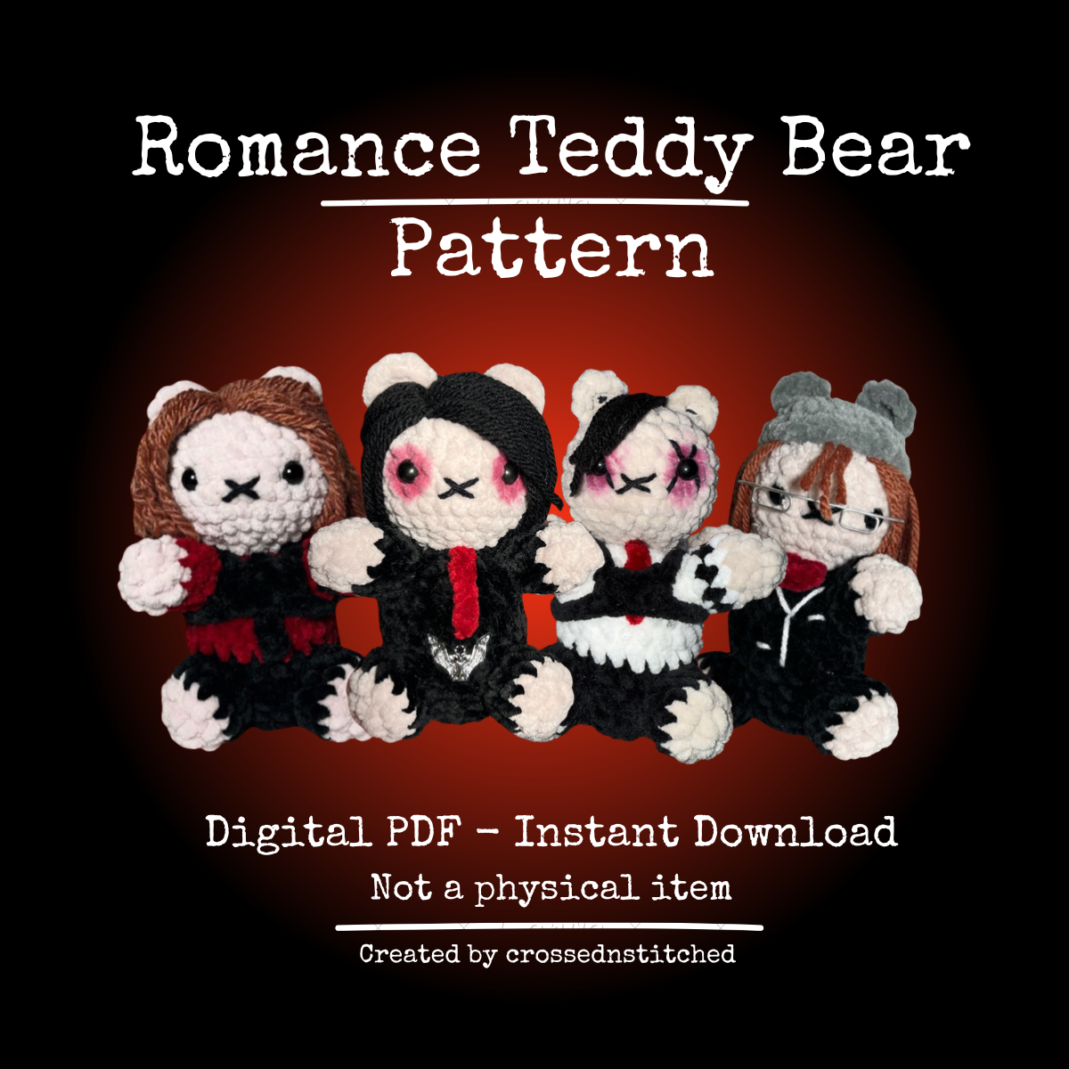 Romance Teddy Bear Pattern