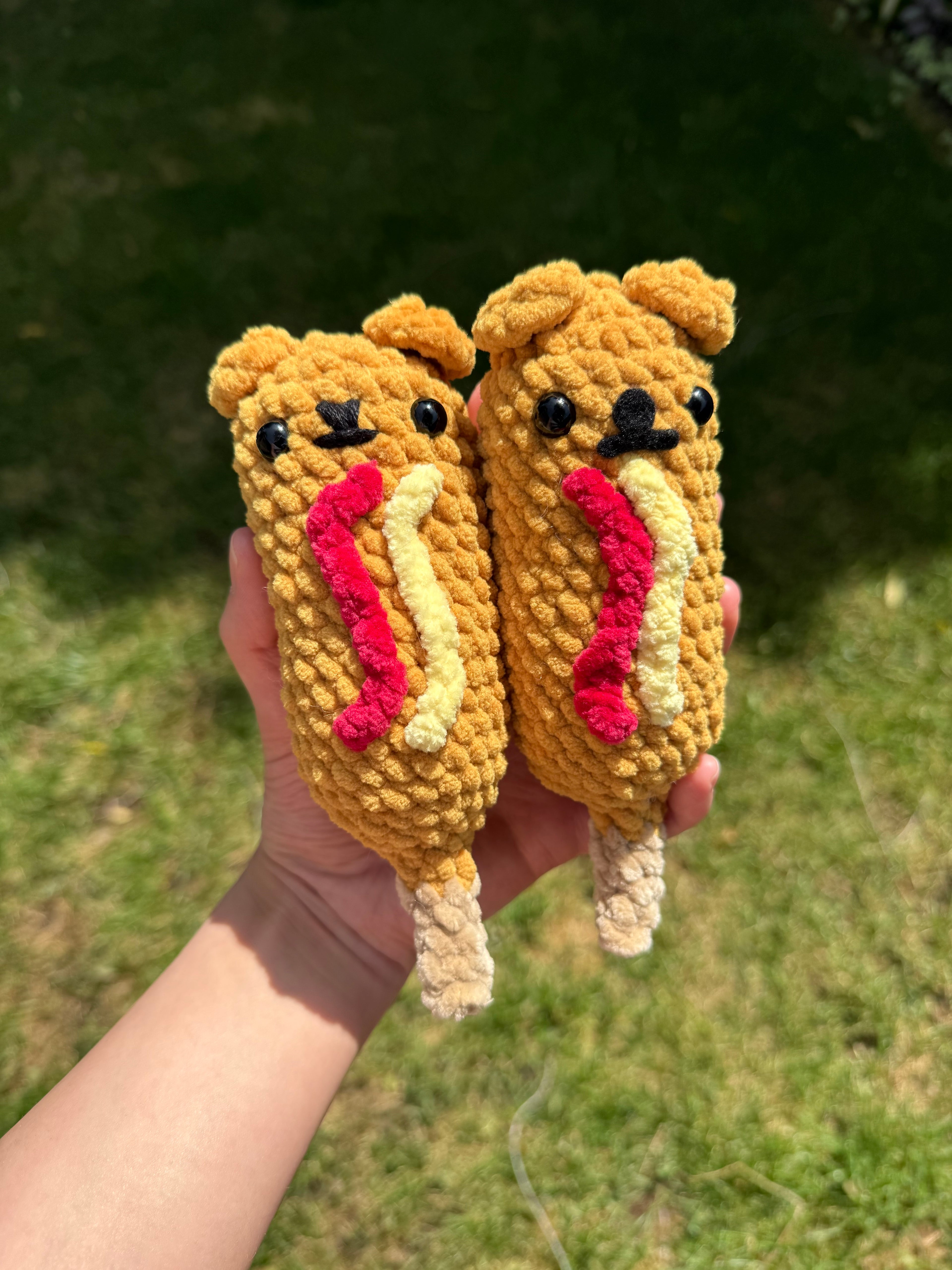 Amigurumi Corn Dog Plushie