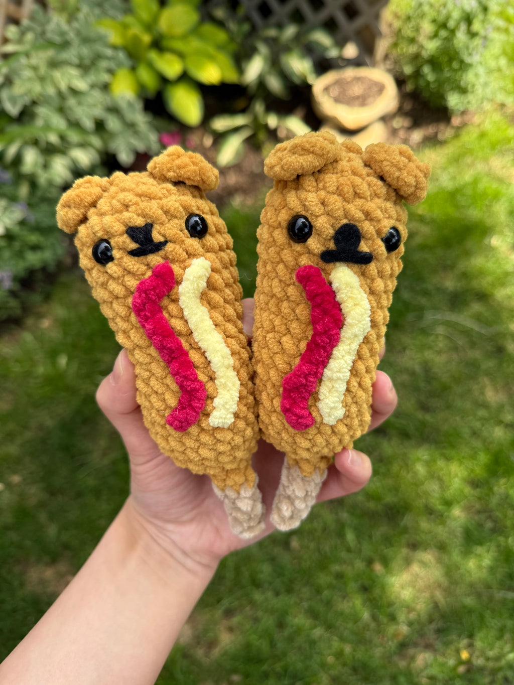 Amigurumi Corn Dog Plushie