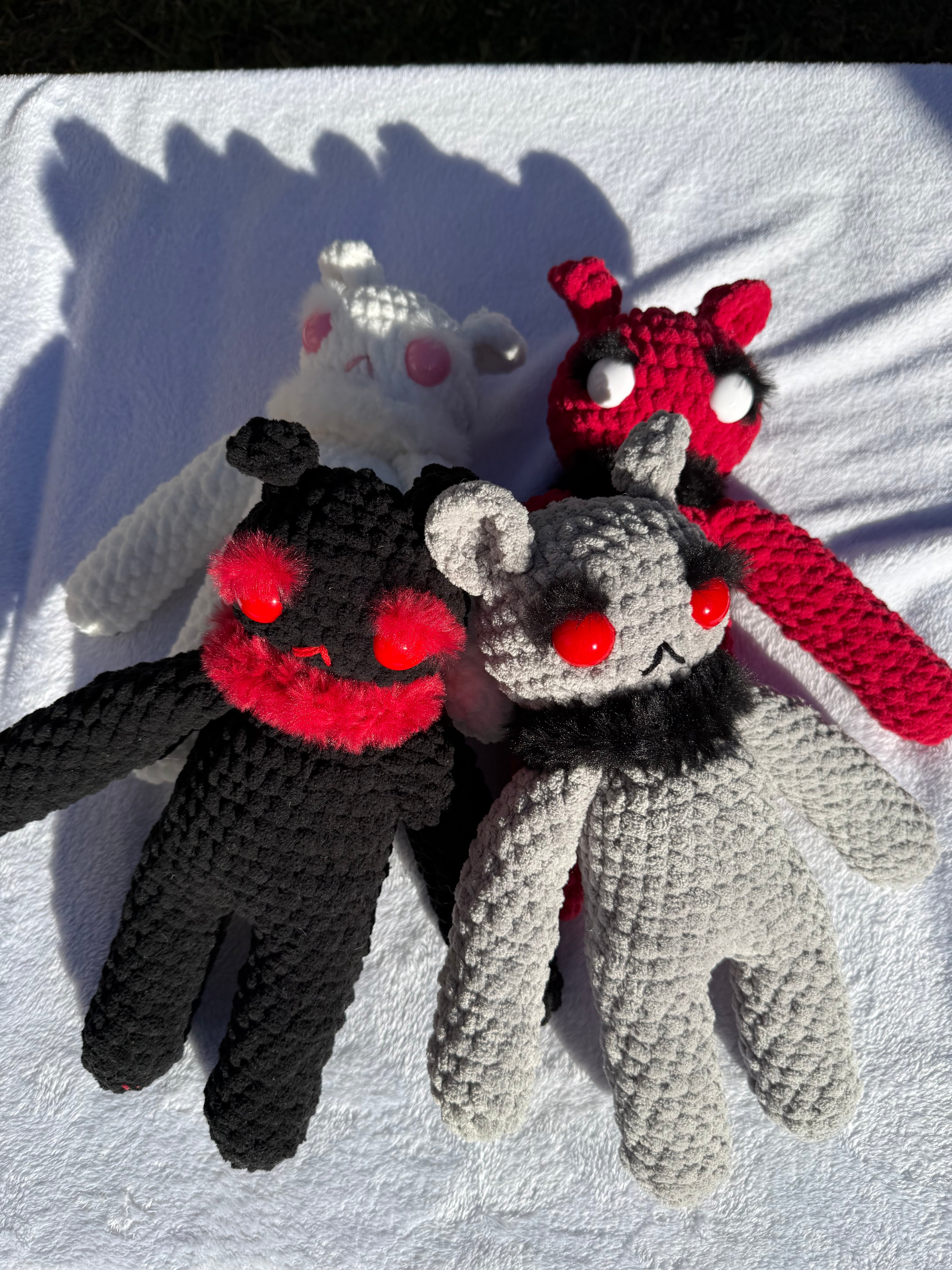 Grimmoth the Monster Plush | 12.5” Handmade Mothman-Inspired Amigurumi