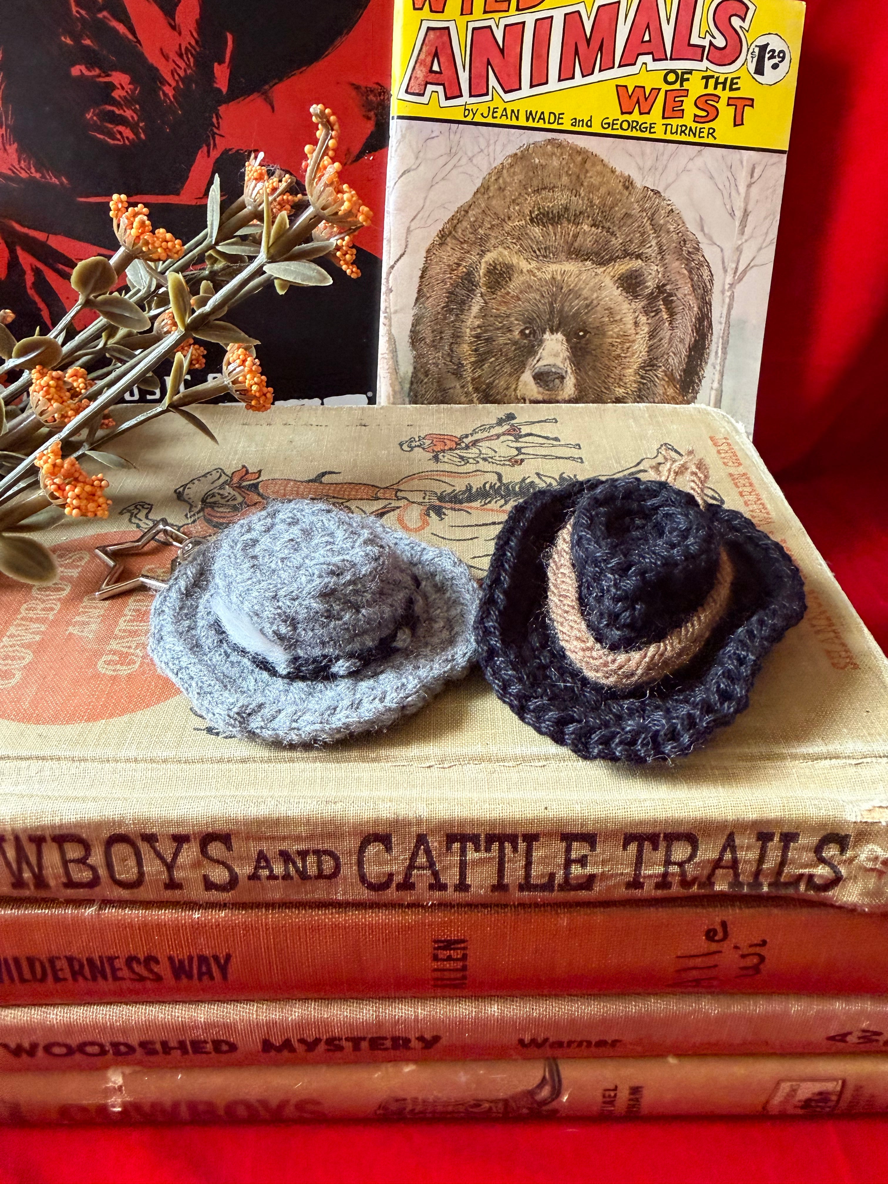 Crochet Outlaw Hat Keychains
