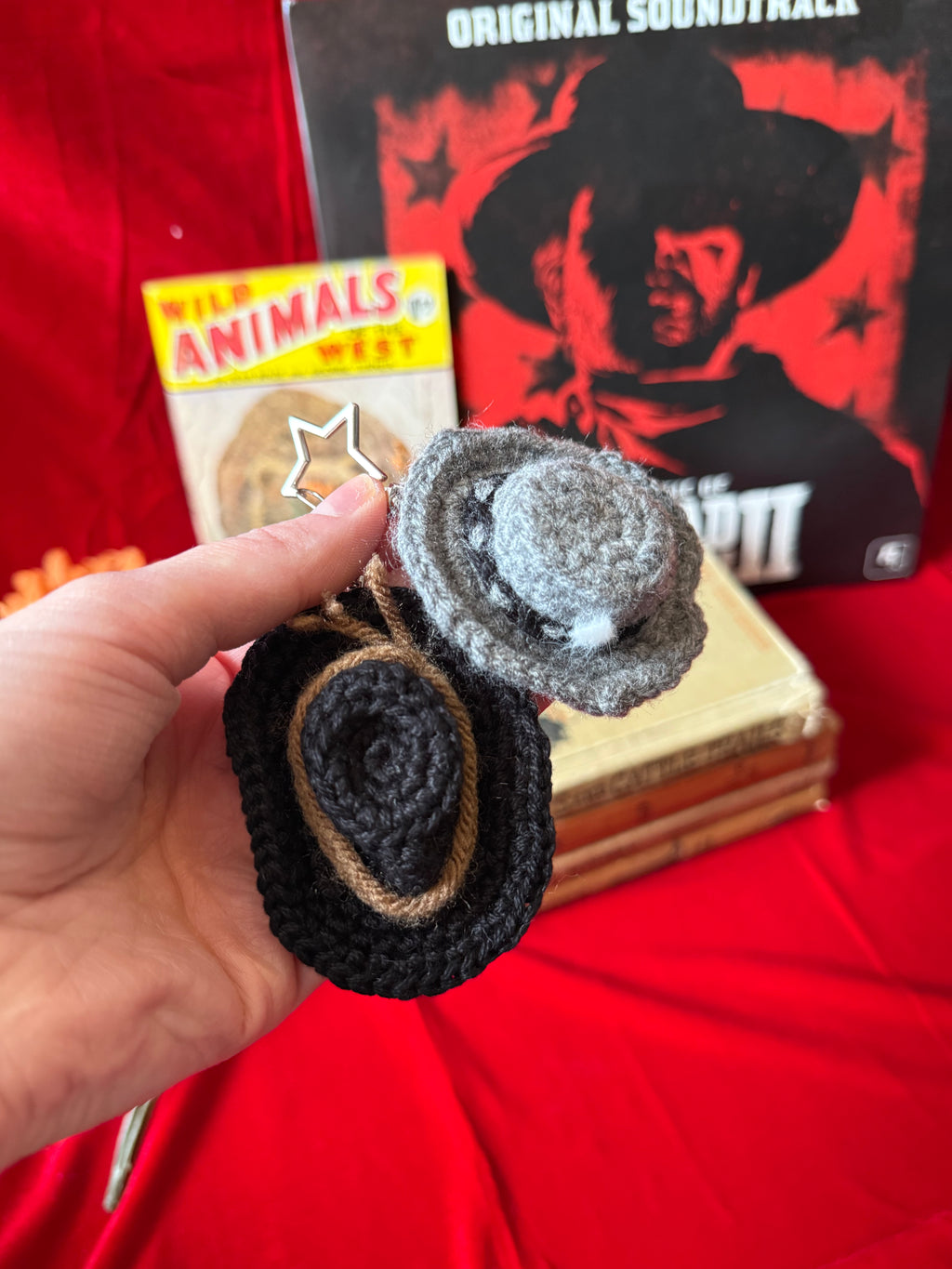 Crochet Outlaw Hat Keychains