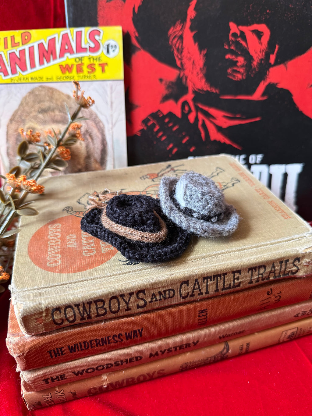 Crochet Outlaw Hat Keychains