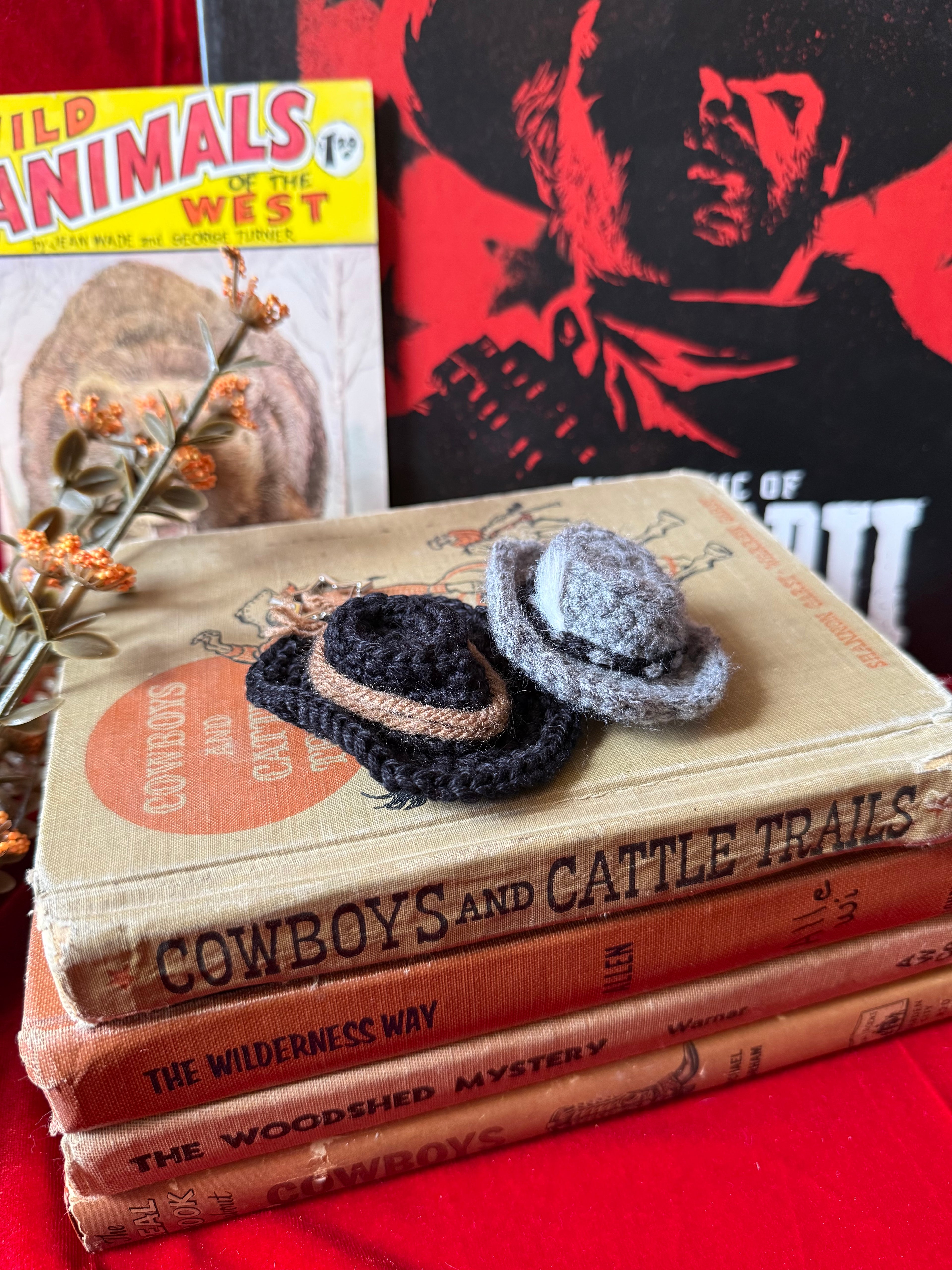 Crochet Outlaw Hat Keychains