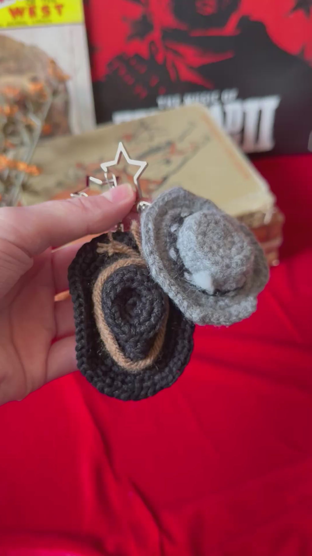 Crochet Outlaw Hat Keychains
